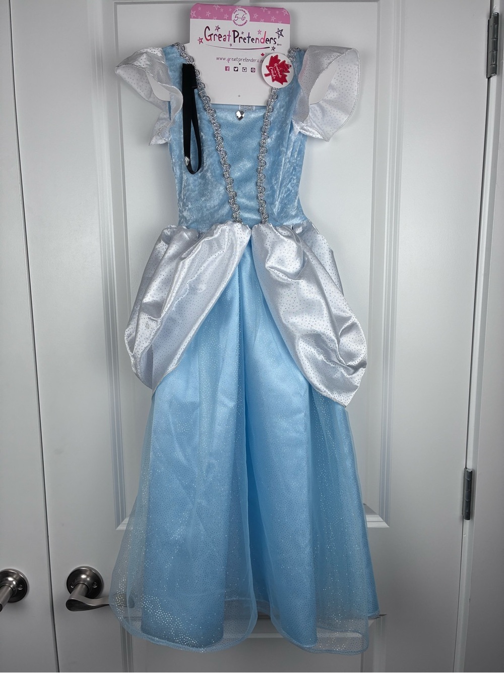 NWT Great Pretenders Girls' Cinderella Light Blue Princess Costume Dress Up